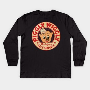 Vintage Piggly Wiggly Kids Long Sleeve T-Shirt